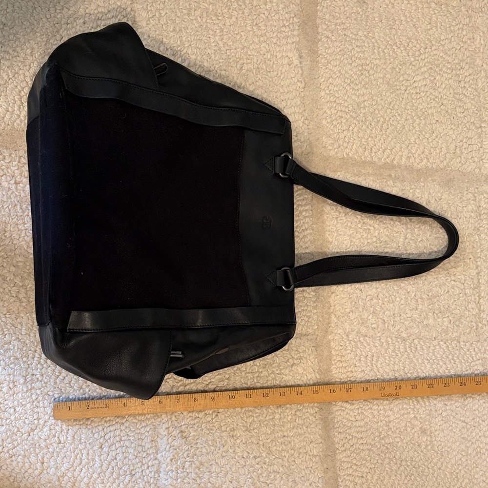 Betabrand Black Leather & Canvas Travel Tote - Picture 6 of 6